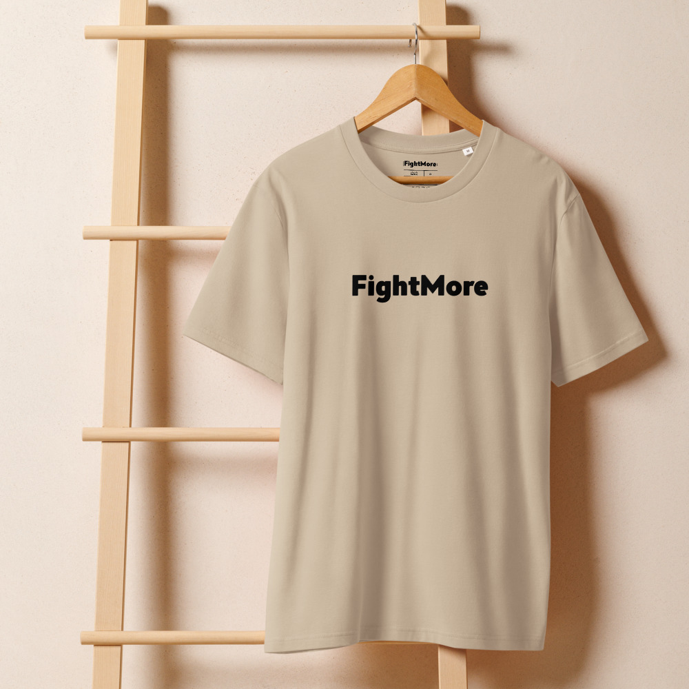 Unisex Organic Ribbed Neck T-Shirt - Desert Dust