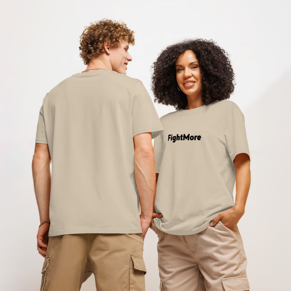 Unisex Organic Ribbed Neck T-Shirt - Desert Dust preview 1