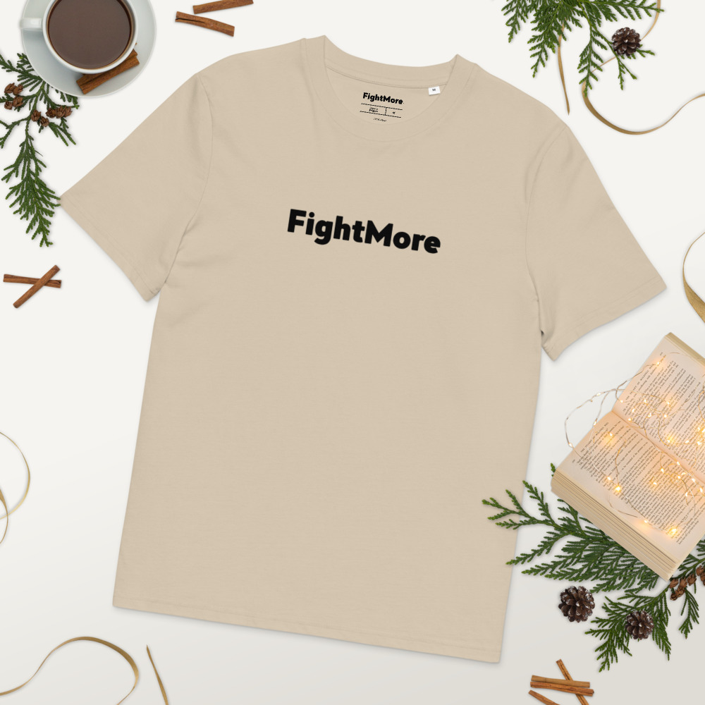 Unisex Organic Ribbed Neck T-Shirt - Desert Dust preview 2
