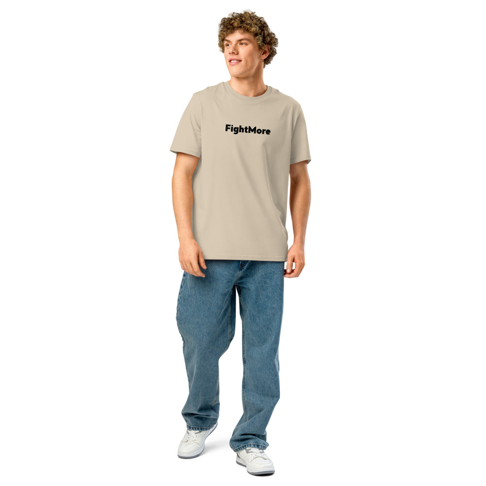 Unisex Organic Ribbed Neck T-Shirt - Desert Dust preview 4